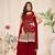 Maroon Colour embroidered Semi-Stitched Georgette  Sharara Suit 