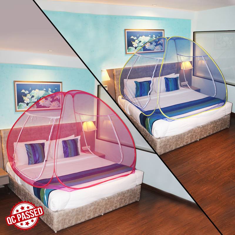 Mosquito Net Combo Foldable Double Bed King Size Pack Of 2 Silver Shine 3705965 Mosquito Net Combo Foldable Double Bed, Foldable Mosquito Net For King Size Bed