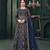Blue embroidered net salwar