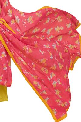 Yellow embroidered chanderi salwar 3