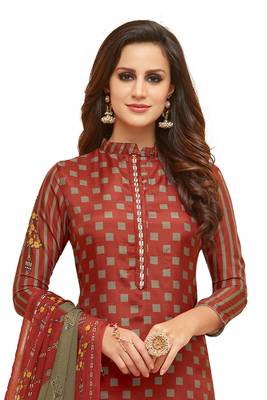 Maroon printed cotton salwar 2