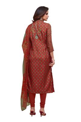 Maroon printed cotton salwar 4