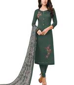 Grey embroidered chanderi salwar