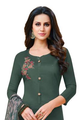 Grey embroidered chanderi salwar 2