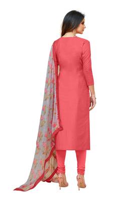 Pink embroidered chanderi salwar 4