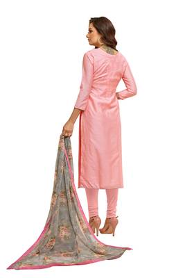 Pink embroidered chanderi salwar 3