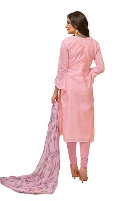 Pink embroidered chanderi salwar 3