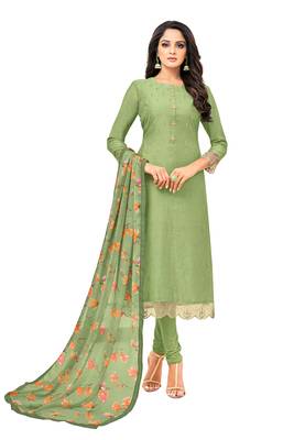 Green embroidered chanderi salwar 1