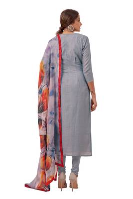 Grey embroidered chanderi salwar 3