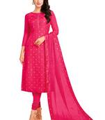 Pink embroidered chanderi salwar