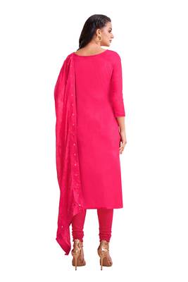 Pink embroidered chanderi salwar 4