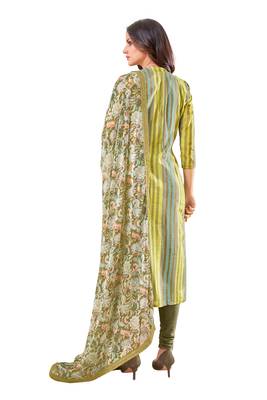 Multicolor embroidered chanderi salwar 4