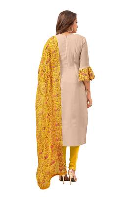 Cream printed silk salwar 4