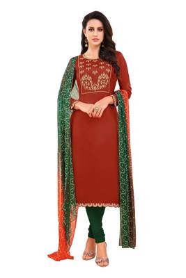 Maroon embroidered chanderi salwar 1