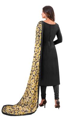 Black printed silk salwar 4