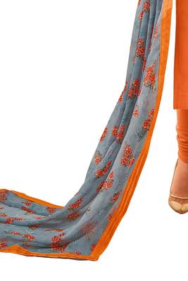 Orange embroidered chanderi salwar 3