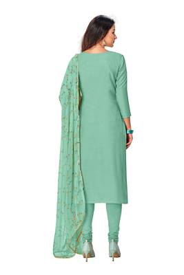 Blue embroidered chanderi salwar 2
