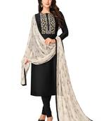 Black embroidered chanderi salwar