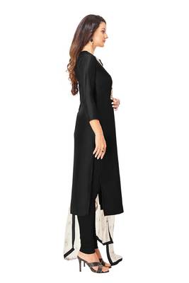 Black embroidered chanderi salwar 3