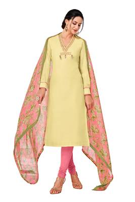 Cream printed silk salwar 1