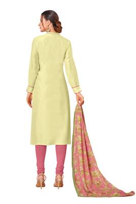 Cream printed silk salwar 2