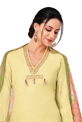 Cream printed silk salwar 4