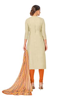 Cream printed silk salwar 2