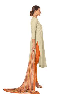Cream printed silk salwar 3