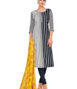 Black printed silk salwar