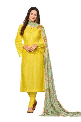 Yellow printed cotton salwar 1