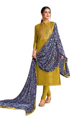 Gold embroidered chanderi salwar 1
