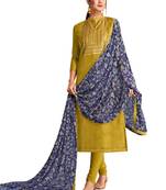 Gold embroidered chanderi salwar
