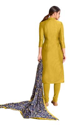 Gold embroidered chanderi salwar 3