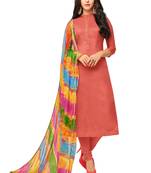 Pink embroidered chanderi salwar