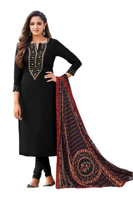 Black embroidered chanderi salwar 1