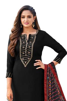 Black embroidered chanderi salwar 3