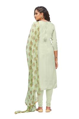 Green embroidered chanderi salwar 2