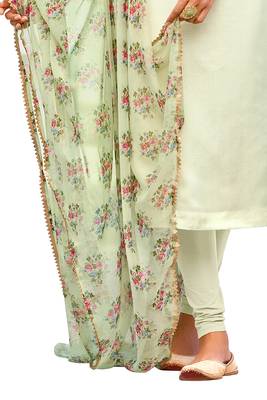 Green embroidered chanderi salwar 4