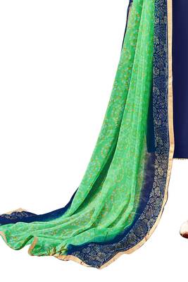 Blue embroidered chanderi salwar 4
