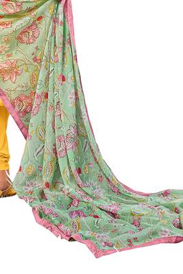 Yellow embroidered chanderi salwar 4