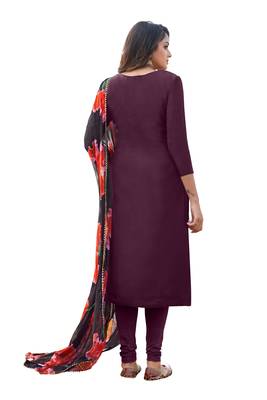 Purple embroidered chanderi salwar 2