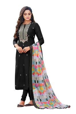 Black embroidered chanderi salwar 1
