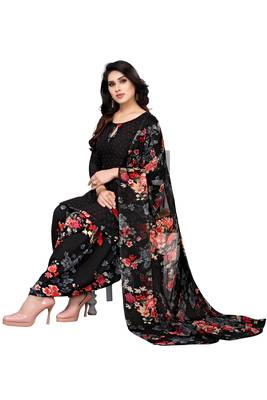 Black printed crepe salwar 2