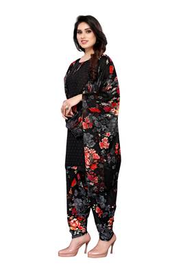 Black printed crepe salwar 3