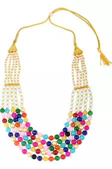 Multilayer pearl necklaces