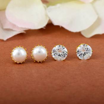 White Pearl Studs 1
