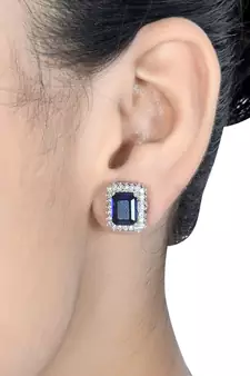 Blue Stone Studs Earrings