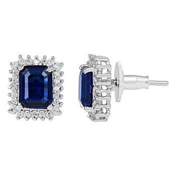 Blue Stone Studs Earrings 3