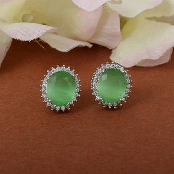 Mint Monalisa Studs Earrings 1