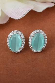 Firozi Monalisa Studs Earrings